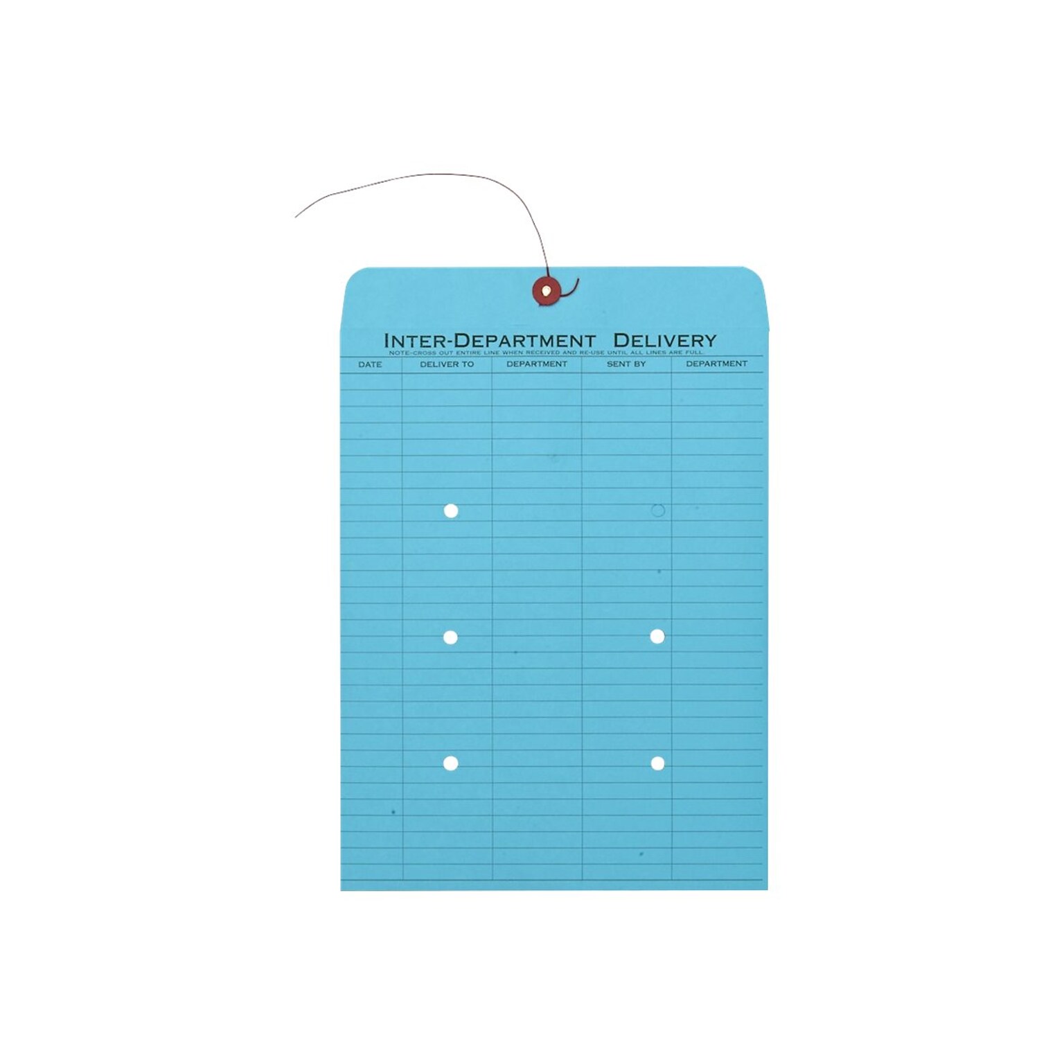 Quality Park Button & String Inter-Departmental Envelopes, 10 x 13, Blue, 100/Carton (QUA63577)