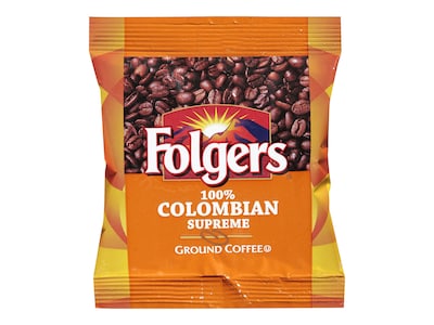 Folgers 100% Colombian Ground Coffee Packet, Medium Dark Roast, 1.75 oz., 42/Carton (PRO20022)