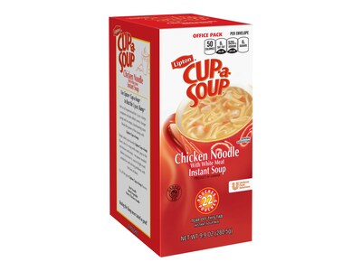 Lipton Cup-a-Soup, Chicken Noodle, 0.45 Oz., 22/Box (TJL03487)