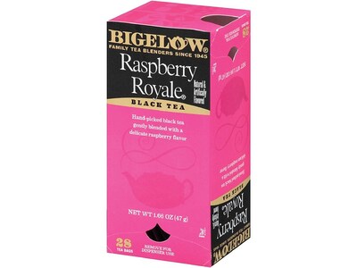 Bigelow Raspberry Royale Black Tea Bags, 28/Box (RCB003401)