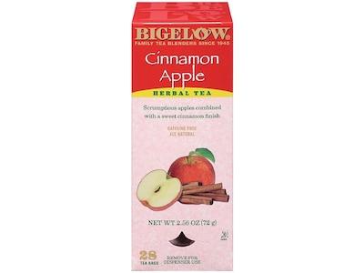 Bigelow Cinnamon Apple Herbal Tea Bags, 28/Box (11397)