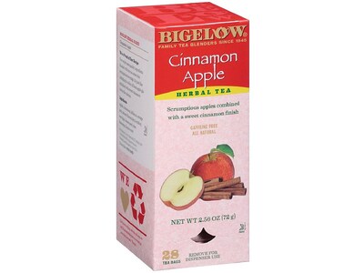 Bigelow Cinnamon Apple Herbal Tea Bags, 28/Box (11397)