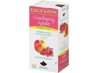 Bigelow Cranberry Apple Herbal Tea Bags, 28/Box (RCB004001)