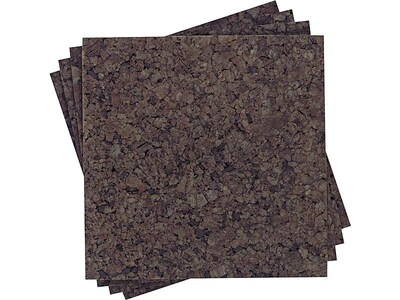 Quartet Cork Bulletin Boards, Frameless, 1'H x 1'W (101)