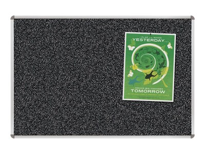 Best-Rite Rubber-Tak Bulletin Board, Euro Frame, 4'H x 8'W (321RH-97)