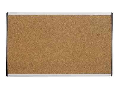 Quartet Arc Cubicle Cork Bulletin Board, Aluminum Frame, 18H x 30W (ARCB3018)