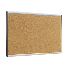 Quartet Arc Cubicle Cork Bulletin Board, Aluminum Frame, 18H x 30W (ARCB3018)