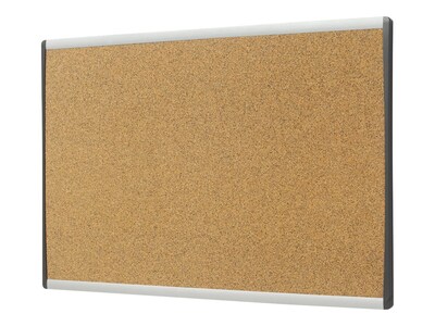 Quartet Arc Cubicle Cork Bulletin Board, Aluminum Frame, 18"H x 30"W (ARCB3018)