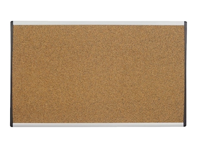 Quartet Arc Cubicle Cork Bulletin Board, Aluminum Frame, 14H x 24W (ARCB2414)