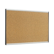 Quartet Arc Cubicle Cork Bulletin Board, Aluminum Frame, 14H x 24W (ARCB2414)