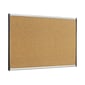 Quartet Arc Cubicle Cork Bulletin Board, Aluminum Frame, 14"H x 24"W (ARCB2414)