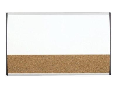 Quartet Arc Cubicle Cork & Dry Erase Whiteboard, Aluminum Frame, 2.5 x 1.5 (ARCCB3018)