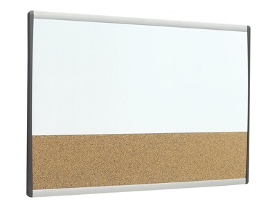 Quartet Arc Cubicle Cork & Dry Erase Whiteboard, Aluminum Frame, 2.5' x 1.5' (ARCCB3018)