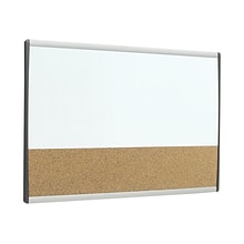 Quartet Arc Cubicle Cork & Dry Erase Whiteboard, Aluminum Frame, 2.5 x 1.5 (ARCCB3018)