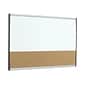 Quartet Arc Cubicle Cork & Dry Erase Whiteboard, Aluminum Frame, 2.5 x 1.5 (ARCCB3018)
