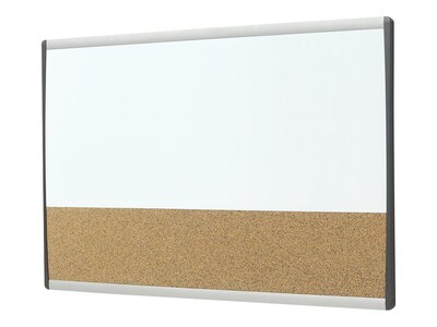 Quartet Arc Cubicle Cork & Dry Erase Whiteboard, Aluminum Frame, 2.5' x 1.5' (ARCCB3018)