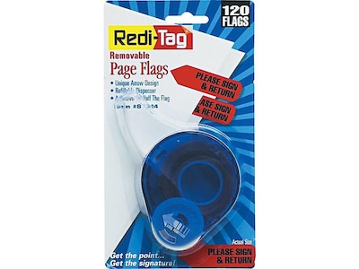 Redi-Tag Page Flags, Red, 1.88 Wide, 120/Pack (81344)