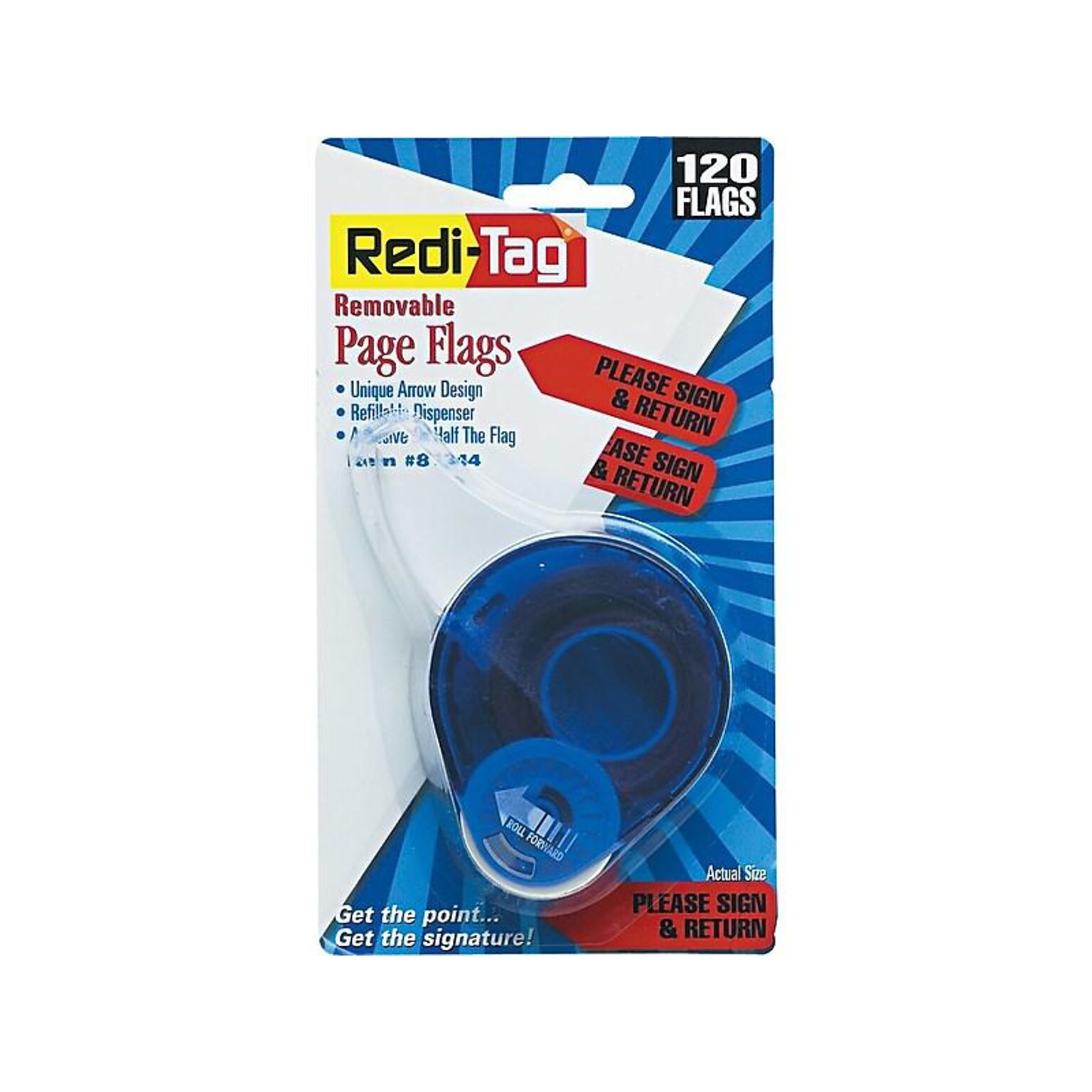 Redi-Tag Page Flags, Red, 1.88 Wide, 120/Pack (81344)