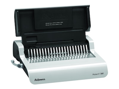 Fellowes Pulsar-E Comb Binding Machine, 300 Sheet Capacity, White/Black (5216701)