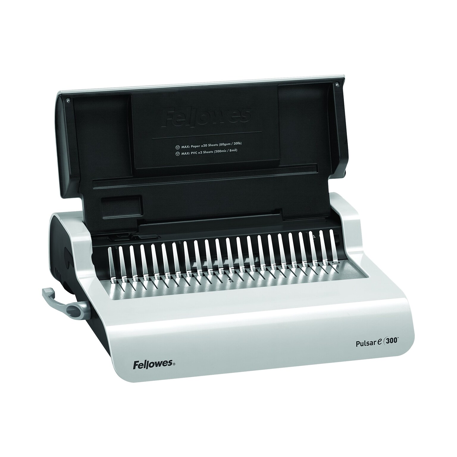 Fellowes Pulsar-E Comb Binding Machine, 300 Sheet Capacity, White/Black (5216701)