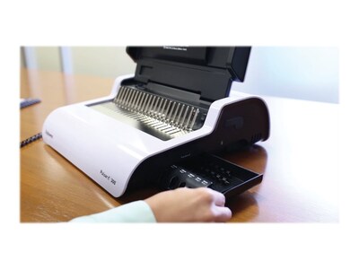 Fellowes Pulsar-E Comb Binding Machine, 300 Sheet Capacity, White/Black (5216701)