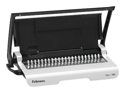 Fellowes Star+ Comb Binding Machine, 150 Sheet Capacity, White/Black (5006501)