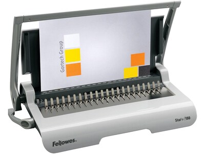 Fellowes Star+ Comb Binding Machine, 150 Sheet Capacity, White/Black (5006501)