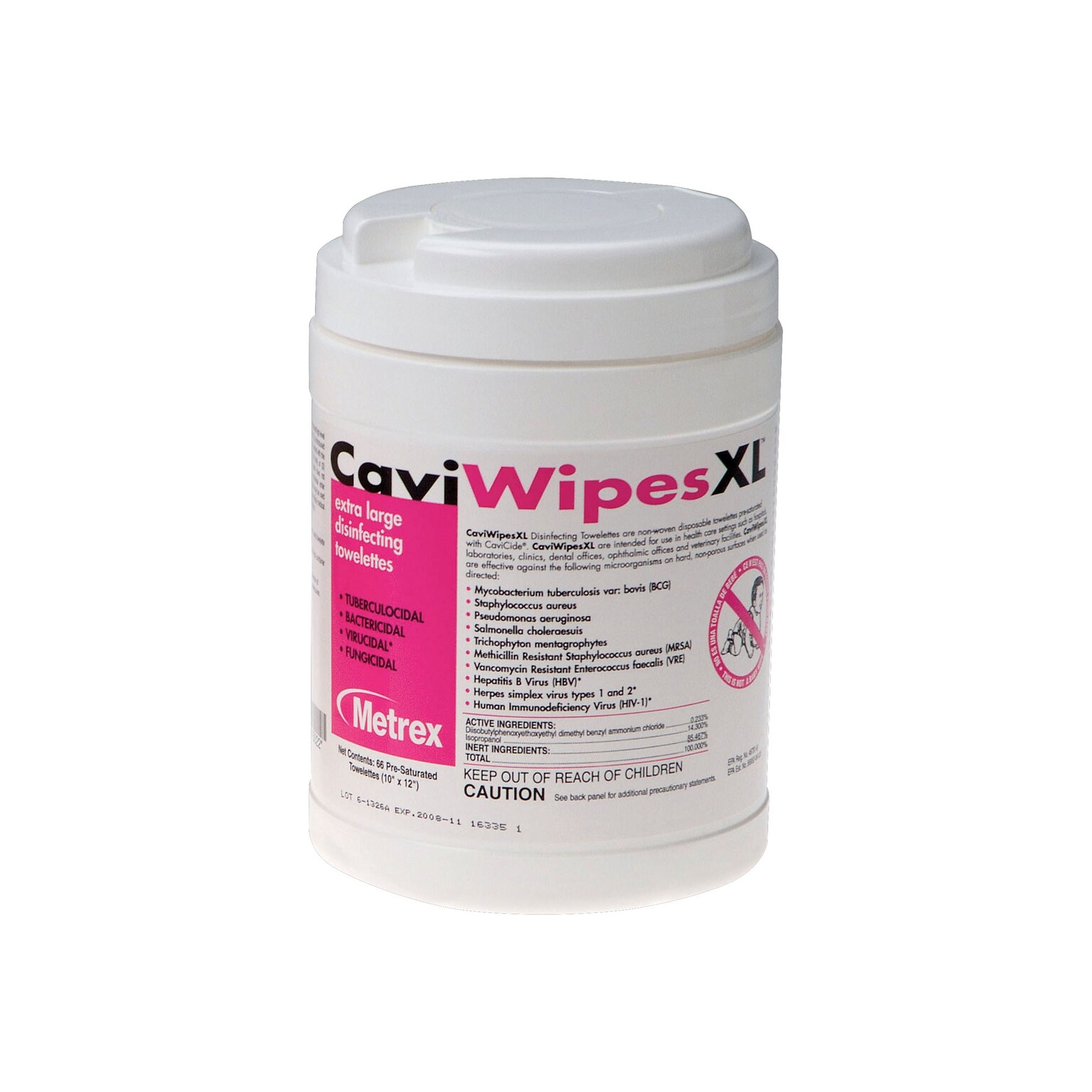 Metrex CaviWipesXL Cleaner Disinfectant Wipes (13-1150)