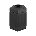 Safco Canmeleon Indoor, Outdoor Trash Can w/ no Lid, Black Plastic, 45 Gal. (9486BL)