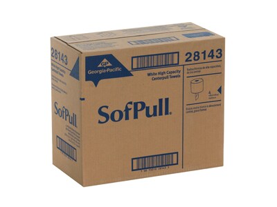 SofPull Premium Centerpull Paper Towels, 1-ply, 560 Sheets/Roll, 4 Rolls/Pack (28143)