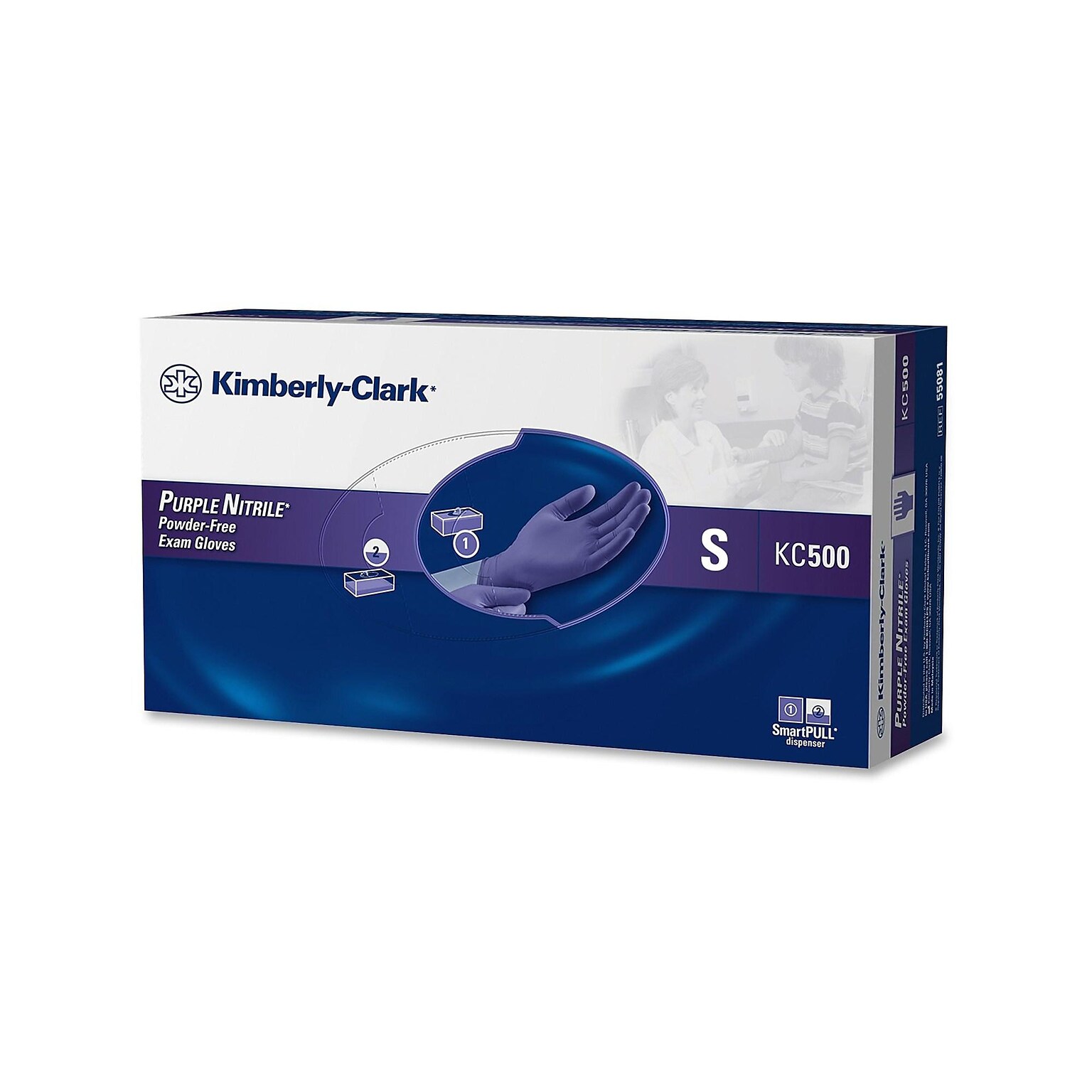 Kimberly-Clark Powder Free Purple Nitrile Gloves, Small, 100/Box (55081)