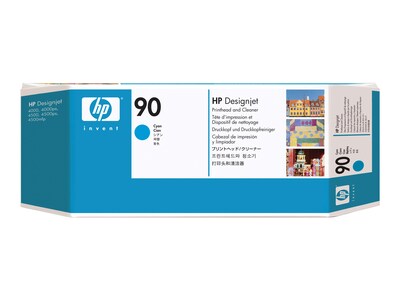 HP 90 DesignJet Printhead and Printhead Cleaner, Cyan (C5055A)