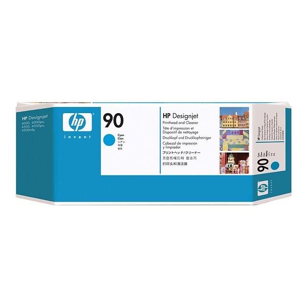 HP 90 DesignJet Printhead and Printhead Cleaner, Cyan (C5055A)