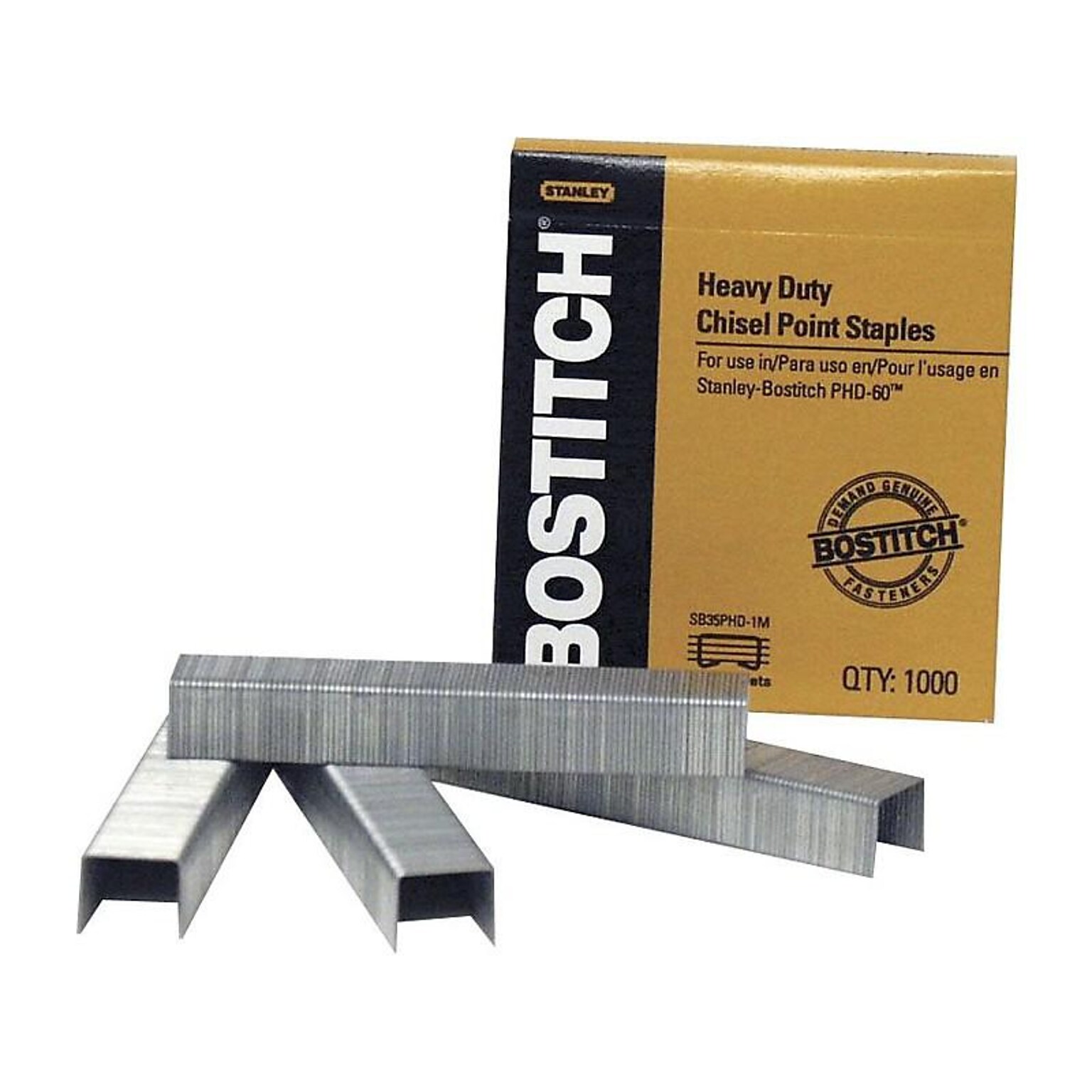 Bostitch Staples, 13/32 Leg Length, 1000/Box (SB35PHD-1M)