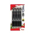 Pentel EnerGel RTX Retractable Gel Pens, Medium Point, Black Ink, 6/Pack (BL77BP6A)