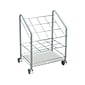 Safco Wire Mobile File Cart with Lockable Wheels, Light Gray (3090)