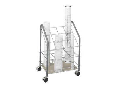 Safco Wire Mobile File Cart with Lockable Wheels, Light Gray (3090)