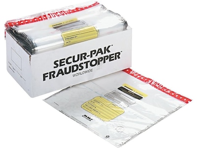 MMF Industries FRAUDSTOPPER Currency Bundle Deposit Bag, Clear 250/Box (2362006N20)