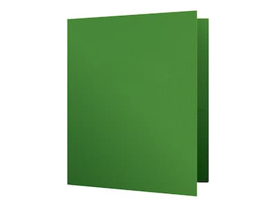 Oxford 2-Pocket Presentation Folders, Green, 25/Box (OXF 57503)