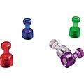 OfficeMate Magnetic Push Pins, Assorted Colors, 10/Pack (92515)