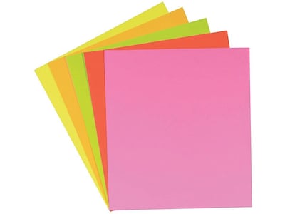 Pacon Neon Poster Boards, 2.5 x 2, Assorted Colors, 25/Carton (104234)