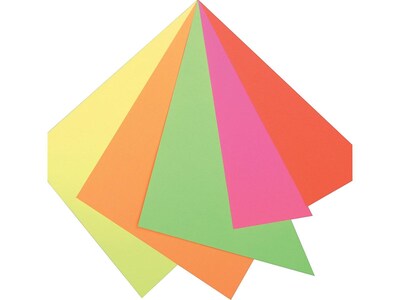 Pacon Neon Poster Boards, 2.5' x 2', Assorted Colors, 25/Carton (104234)