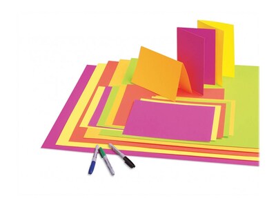 Pacon Neon Poster Boards, 2.5' x 2', Assorted Colors, 25/Carton (104234)