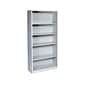 HON Brigade 5-Shelf 71"H Bookcase, Light Gray Steel (HS72ABCQ)