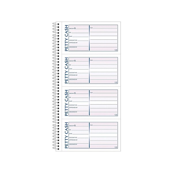 TOPS Petty Cash Receipt Book, 2.75L x 5W, 200/Pack (TOP4109)