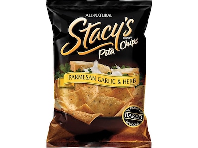 Stacys Parmesan Garlic and Herb Pita Chips, 1.5 oz., 24 Bags/Pack (QUA49651)