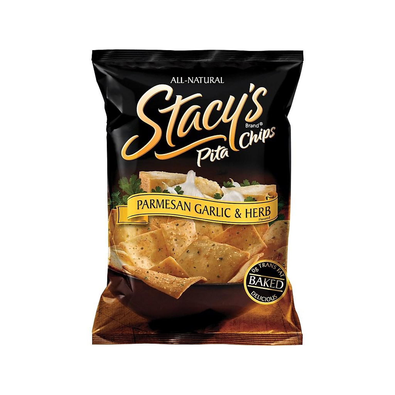 Stacys Parmesan Garlic and Herb Pita Chips, 1.5 oz., 24 Bags/Pack (QUA49651)