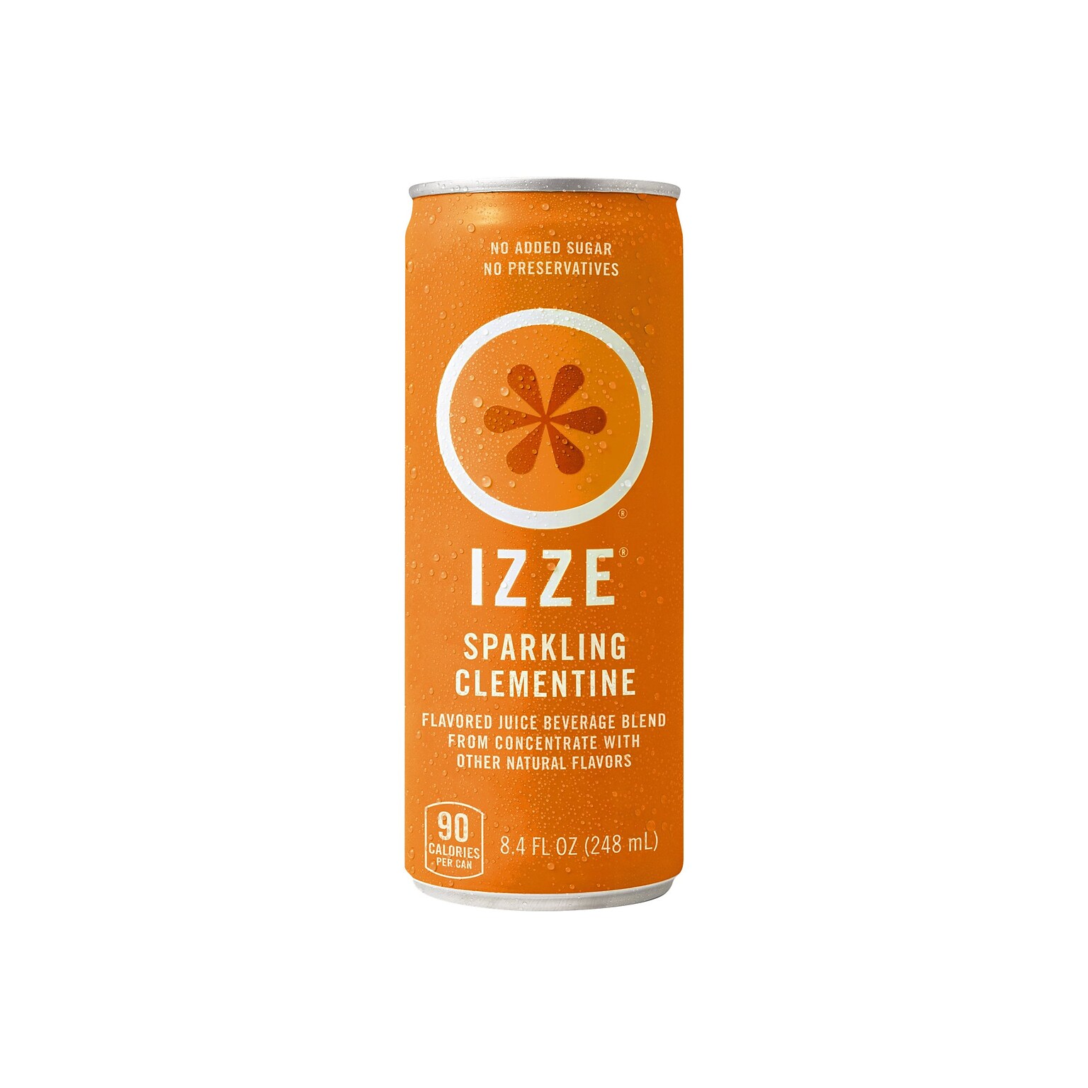 IZZE Sparkling Clementine Juice, No Sugar Added, 8.4 oz., 24/Carton (11056)