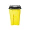 Rubbermaid BRUTE Rollout Plastic Outdoor Trash Can, 50 Gallon, Yellow (FG9W2700YEL)