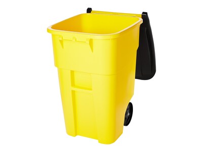 Rubbermaid 44 gal. Brute Vented Trash Receptacle, Round, Yellow